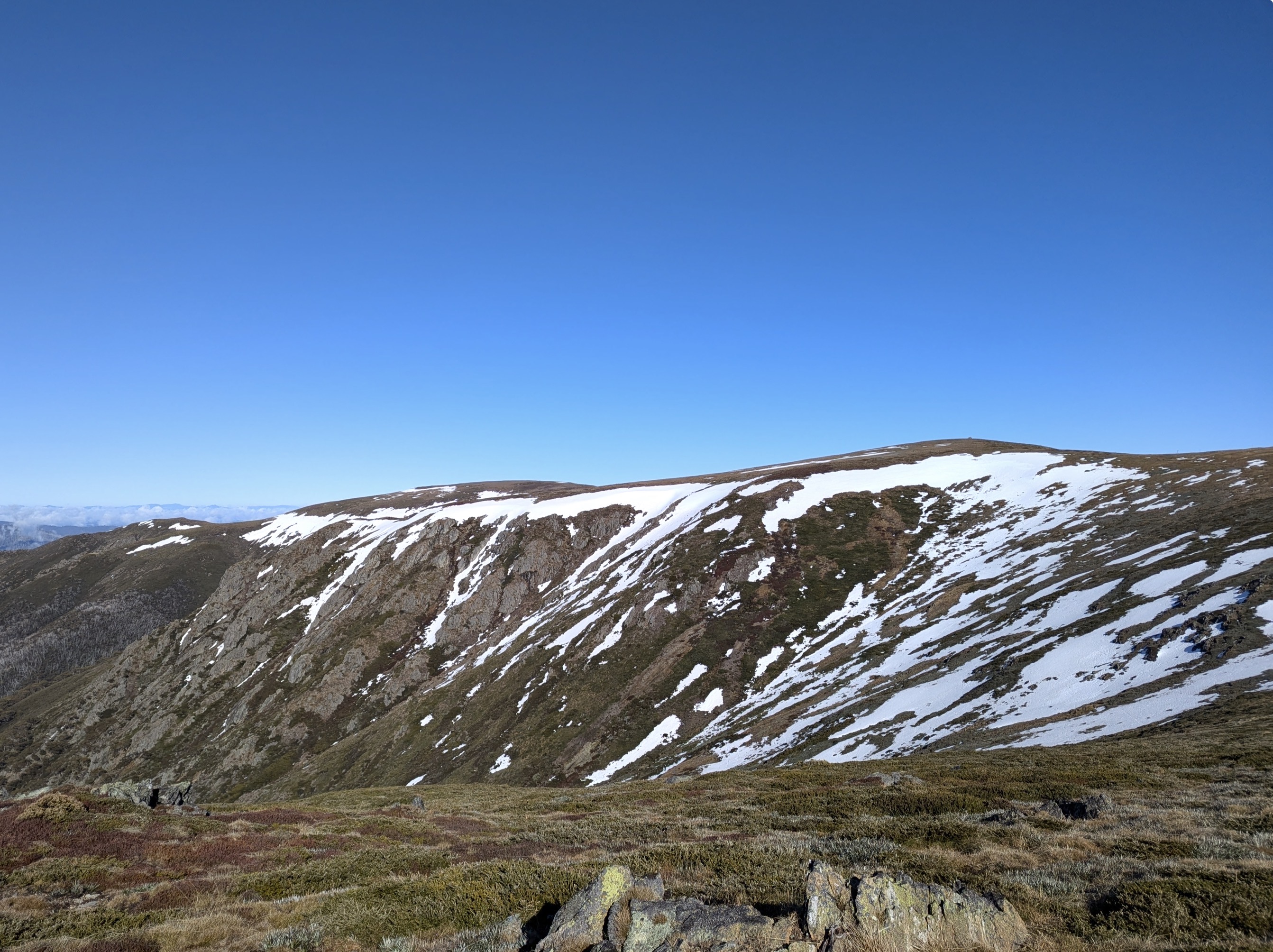 Tom Eisner - 10 Sept 2026 Article Cairn Gully, Mt Bogong - 29th September 2024. The same spot at the same time on a poor snow year.